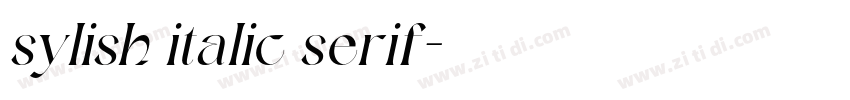 sylish italic serif字体转换